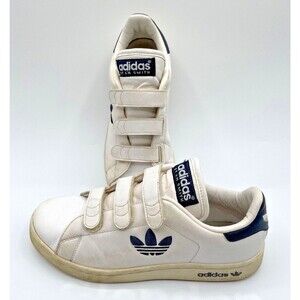 adidas Originals Stan Smith White Navy TREFOIL Sneakers 2008 Women’s Size 7 RARE